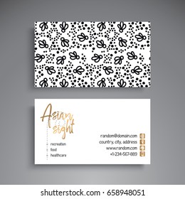 Business Card. Vintage decorative elements