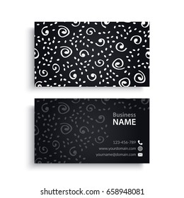 Business Card. Vintage decorative elements