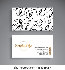 Business Card. Vintage decorative elements