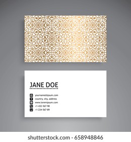 Business Card. Vintage decorative elements