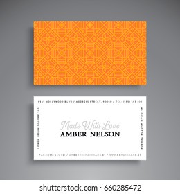 Business Card. Vintage decorative elements. Ornamental floral business cards or invitation with mandala