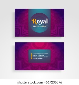 Business Card. Vintage decorative elements. Ornamental floral business cards or invitation with mandala