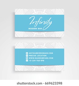 Business Card. Vintage decorative elements. Ornamental floral business cards or invitation with mandala