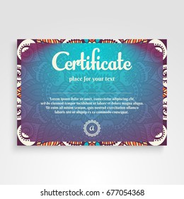 Business Card. Vintage decorative elements. Ornamental floral business cards or invitation with mandala