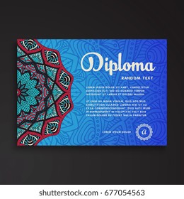 Business Card. Vintage decorative elements. Ornamental floral business cards or invitation with mandala