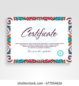 Business Card. Vintage decorative elements. Ornamental floral business cards or invitation with mandala