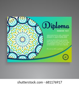 Business Card. Vintage decorative elements. Diploma