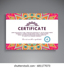 Business Card. Vintage decorative elements. Diploma