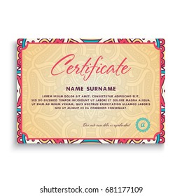 Business Card. Vintage decorative elements. Diploma