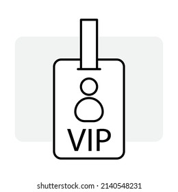 Business card. Card with vip badge icon. Vector illustration. stock image. 