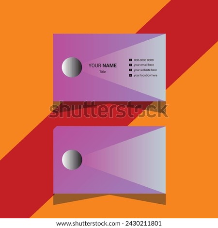 Business card and visiting card,simple business card ad visiting.