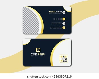 Business card for business, visiting card template.