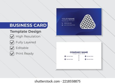 Business card or visiting card template layout design 