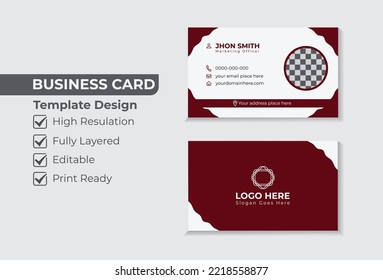 Business card or visiting card template layout design 