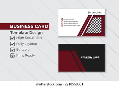 Business card or visiting card template layout design 