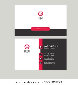Business card or visiting card template with logo element letter