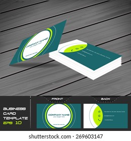 Business card or visiting card template/vector illustration with front and back side, design for your personal or business presentation