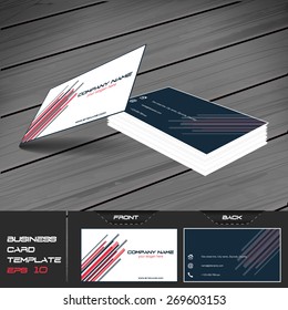 Business card or visiting card template/vector illustration with front and back side, design for your personal or business presentation