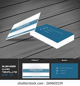 Business card or visiting card template/vector illustration with front and back side, design for your personal or business presentation