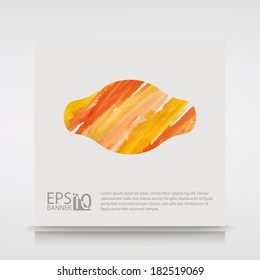 Business card watercolour abstract background templete. Vector illustration.