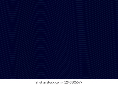 Business card wave lines background with dark blue color