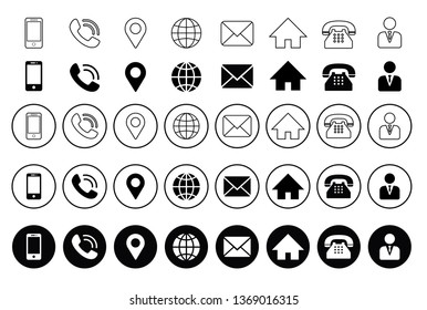 Business card and Web icon set