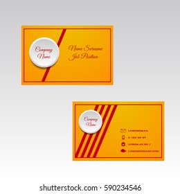 Business card yellow design vector Illustration eps 10