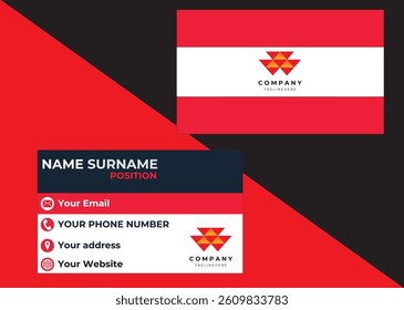 business card for your company