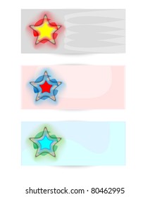 business cards with abstract star