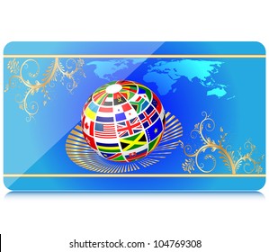 Business Cards from all over the globe .Vector
