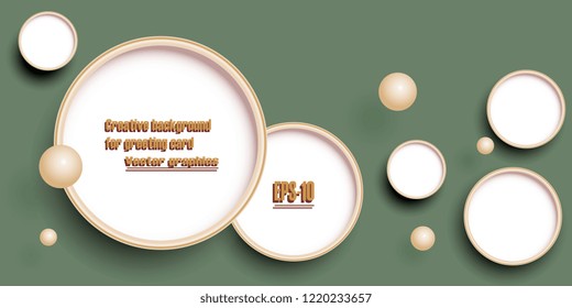 Business cards and cards. Background from circles. Vector background from circles of different size. Vector graphics