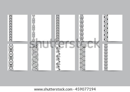business cards black ornamental borders vector stock vector royalty buisness card borders