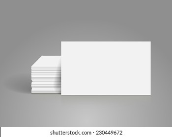  Business cards blank mock-up - template. Vector illustration