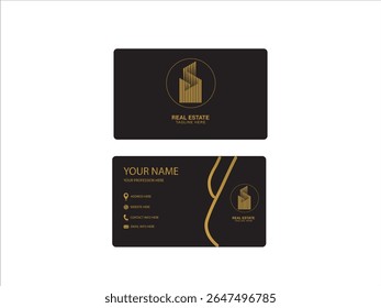 Business cards, building real estate golden color logo business cards, company business cards, logo designs, minimal, real estate, art, business