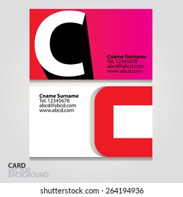 Business cards C logo  Vector Illustration.