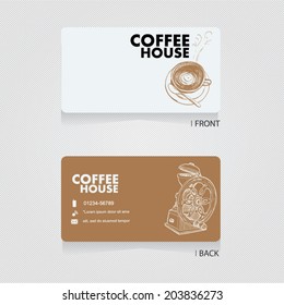  business cards. coffee cards. vector illustration