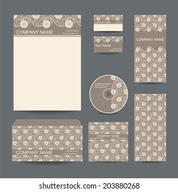Business cards collection with coffee concept design