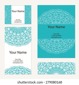 Business cards collection. Ornament for your design.