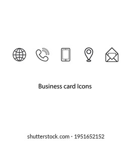 business cards, contacts and resume icons