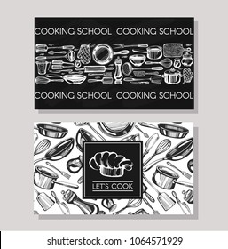 Business cards for cookind shool, cooking akademy, cooking class. Food studio