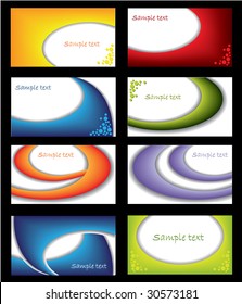 Business cards with cool colors