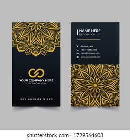 Business Cards, delicate floral pattern. Vector background. Card or invitation. Vintage decorative elements. Colorful mandala background. Islam, arabic, indian, motifs.