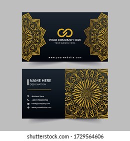 Business Cards, delicate floral pattern. Vector background. Card or invitation. Vintage decorative elements. Colorful mandala background. Islam, arabic, indian, motifs.