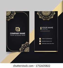 Business Cards, delicate floral pattern. Vector background. Card or invitation. Vintage decorative elements. Colorful mandala background. Islam arabic, indian, motifs
