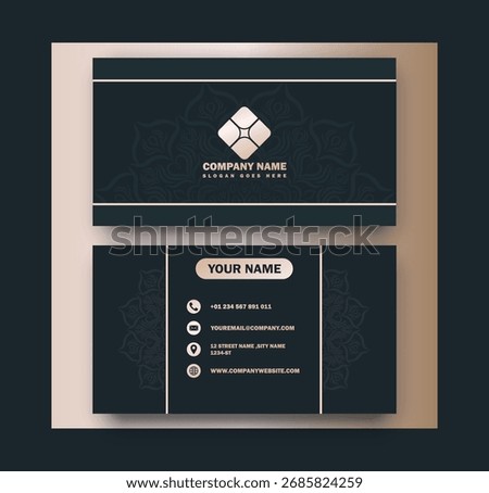 Business Cards, delicate floral pattern. Vector background. Card or invitation. Vintage decorative elements. Colorful mandala background. Islam arabic, indian, motifs