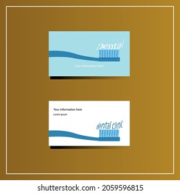 Business cards for dentis and dental clinic. Vector illustration
