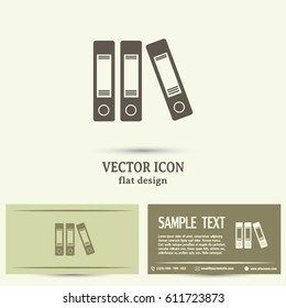 Business cards design. Archive folders vector icon