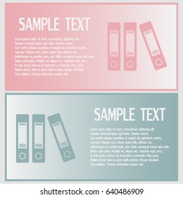 Business cards design. Archive folders vector icon