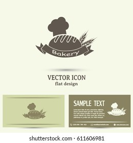 Business cards design.  bakery graphic design , vector illustration