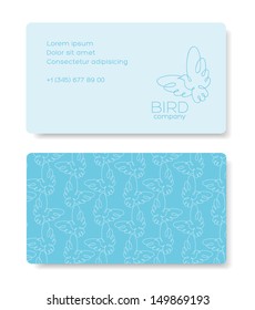 Business cards design with birds